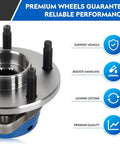 Front Wheel Bearing Hub Assembly Fits Chevy Malibu 2004 2012 Cobalt 2008 2010 HHR 2008 2010 Pontiac G6 2005 2010 Saturn Aura 5 Lug With ABS Sensor Included 1 Pc, close-up