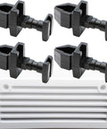 Heavy Duty Rv Refrigerator Vent Clips And Camper Fridge Quarter Turn Latches Norcold 617772 Replacement quick release fasteners in black.