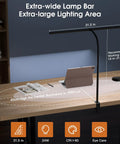 31.5 Inch Wide Gesture Sensor Desk Lamp For Home Office And Multi Monitor Setups Eye Caring 24W LED Light Bar on desk
