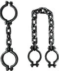2 Pack Plastic Halloween Fake Prison Chains With Handcuffs And Footcuffs For Realistic Prisoner Look Lightweight Non Toxic Durable Shackles