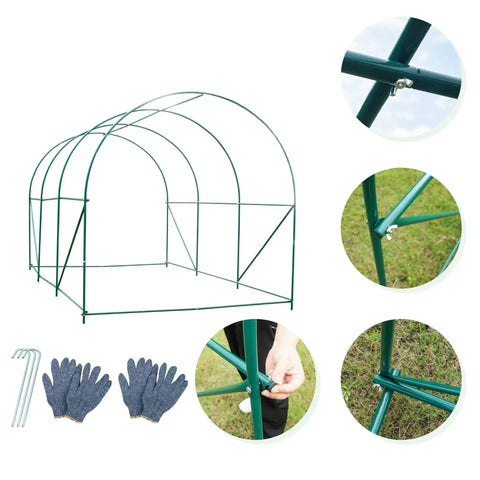 Walk In Greenhouse With Dual Zippered Screen Doors And Six Screen Windows Heavy Duty Galvanized Steel Frame With Reinforced Cross Bars Easy Butterfly Screw Assembly Built For Garden Pros And Weekend Green Thumbs Alike 10x7x7 Ft