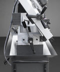 Side view of 9 Inch Metal Cutting Band Saw With 4 Speed Settings 1.5HP Dual Voltage 115V And 230V Prewired Hydraulic Feed Coolant System