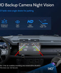 140-degree HD backup camera view on 10.1 Inch Double Din Car Stereo With Wireless CarPlay And Android Auto