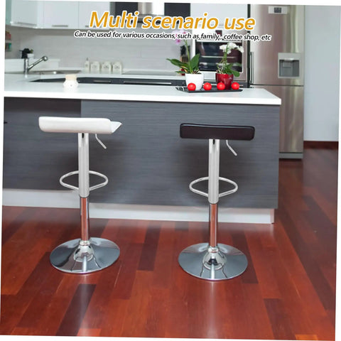 Hassle Free Heavy Duty Bar Stool Swivel Base With Built In Footrest And Hydraulic Lift Smooth Spin Steel Frame in kitchen.