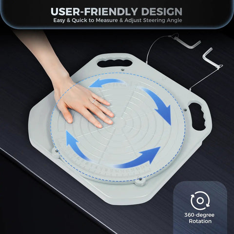 Heavy Duty Aluminum Wheel Alignment Turn Plates Featuring 360 Degree Rotating Design And Smooth Rolling Performance Crafted For Pro Garages Including Rock Solid Thrust Pads With Rubber Transition Blocks For Quick Vehicle Setup