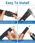 131 Ft Expandable Braided Cable Sleeve Wire Loom All In One Kit installation steps with heat shrink tube and heat gun