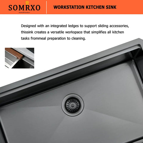 Undermount Bar Sink 15x19 In 16 Gauge Stainless Steel, Single Bowl For RV And Outdoor Kitchens, Heavy Duty Design shown