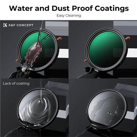 67mm Variable ND And CPL Two In One Filter For Camera Lenses Waterproof Nano D Series water and dust proof demonstration