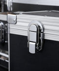 Awesome 5 Pc Metal Toggle Hasp Set With Duckbilled Buckle Clasp Latch For Secure Cargo Trunks And Storage Chests To Lock Stuff Down Tight on black trunk.