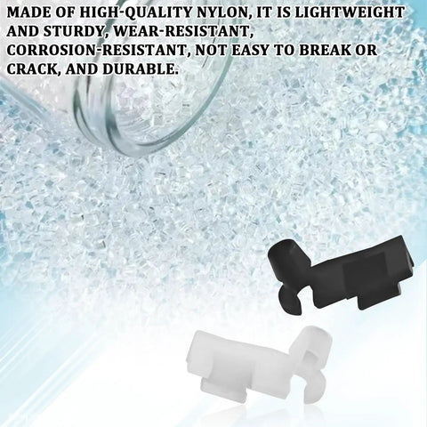 Door Lock Rod Clip Kit For Trucks And SUVs, Heavy Duty Nylon Push Clips For Door Handles And Hood Latch, black and white clips