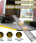 Heavy Duty Unpowered Roller Conveyor With Stainless Steel Frame For Warehouse Loading And Unloading Heavy Boxes Up To 440 Lbs in use for truck dock operations.