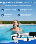 Polaris Compatible B5 Sweep Hose Replacement With Tail Scrubber Wear Rings And Clamp For Polaris 280 380 180 And 480 Pool Cleaners