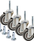 2 Inch Rubber Swivel Caster Wheels Set Of Four With Grip Neck Stem Sockets Five Sixteenth By One And A Half Inch For Replacing Sofa Chairs Ottomans And Carts For Wet And Dry Vacuum Cleaners And Furniture Replacements With Durable Rubber And Easy Mounting