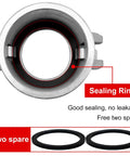 Heavy Duty Aluminum Cam Lock Hose Fitting Set 1 Inch Male NPT To 1 Inch Cam Lock Type B Global 2 Pack Includes 2 Cam Lock Gasket Fittings White For Heavy Duty Industrial Use sealing ring view