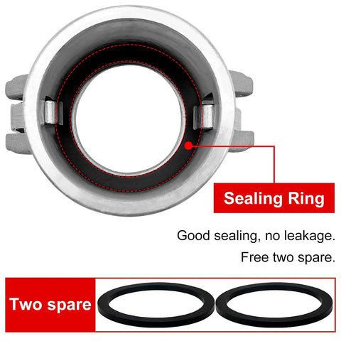 Heavy Duty Aluminum Cam Lock Hose Fitting Set 1 Inch Male NPT To 1 Inch Cam Lock Type B Global 2 Pack Includes 2 Cam Lock Gasket Fittings White For Heavy Duty Industrial Use sealing ring view