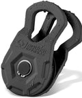 Black Snatch Block 12 Ton Heavy Duty Winch Pulley For Off Road Recovery With Synthetic Rope Or Steel Cable E Coated