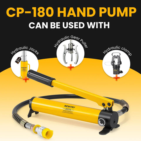 CP-180 Hand Operated Hydraulic Pump for Lifting and Pressing, Manual Hydraulic Pump With 400cc Oil Capacity, High Pressure Up To 600 Kg Per Sq Cm