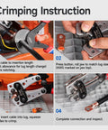 Crimping instructions for Beast Mode Heavy Duty Cable Lug Crimping Tool For AWG 8 To 1/0 Battery Cables Copper And Aluminum Lugs