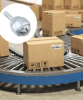 1 Inch Ball Transfer Bearings Set for Caster Units and Conveyors, 360 Degree Universal Rotation Rollers in action on conveyor