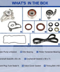 Toyota All-In-One Timing Belt Kit With Water Pump And Gaskets For 1987-2001 Camry Celica MR2 Solara RAV4 2.0L 2.2L 3SFE 5SFE 16V DOHC Engine includes components