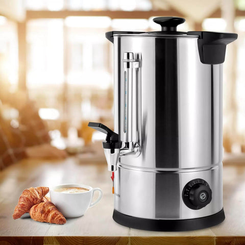 Party Ready Commercial Coffee Urn And Tea Maker 8L Large Stainless Steel Beverage Dispenser for Coffee Tea And Hot Water Thermostable