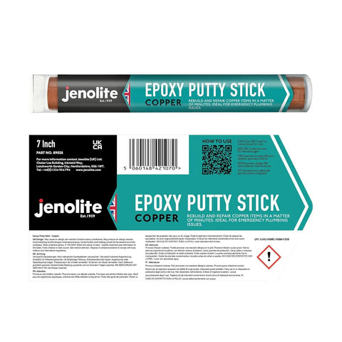 Copper Pipe And Tank Repair Epoxy Putty Stick For Leaks And Hot Water Lines Fast Fix 7 Inch 4 Oz packaging and label