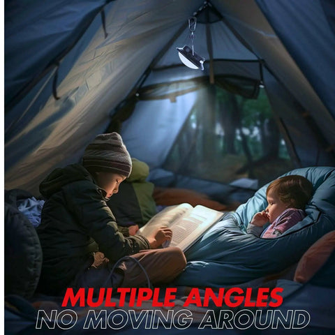 Children reading in tent with Gen 2 3000LM UFO Camping Lantern Rechargeable Portable Tent Light With 200 Hour Runtime Waterproof