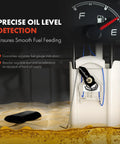 Electric Fuel Pump Module Assembly With Pressure Sensor For 2009 Chevrolet Malibu Pontiac G6 And Saturn Aura 2.4L And 3.5L Engines Direct Fit Replacement Easy Install Plug And Play Replace 19209948 with gauge showing fuel level detection.
