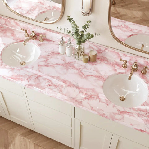 Pink Marble Contact Paper Peel And Stick Self Adhesive Wallpaper Removable Waterproof Wall Covering for countertops
