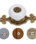 Dope Vintage Ceramic Cabinet Knobs With Antique Zinc Back Plate Retro Drawer Pulls for kitchen cabinets and dressers