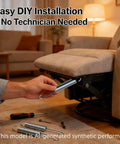 Person installing 2 Pack Premium Recliner Springs 4 Inch Hook To Hook Replacement Parts Built Tough For Lazy Boy Lane sofa.