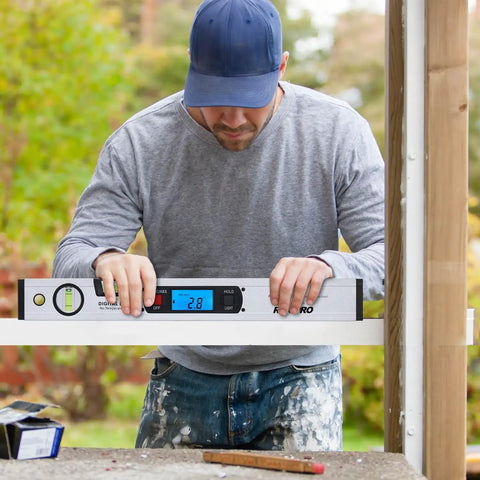 Heavy Duty Digital Spirit Level And Protractor Torpedo Inclinometer Slope Meter With Strong Magnetic Base And Bright LCD Backlight Built Tough To Handle Any Shop Job Works Like A Charm For Weekend Warriors