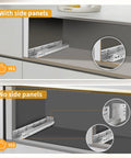 Soft Close Bottom Mount Drawer Slides 9 Inch Rails With Rear Mounting Bracket And Locking Devices installed in cabinets