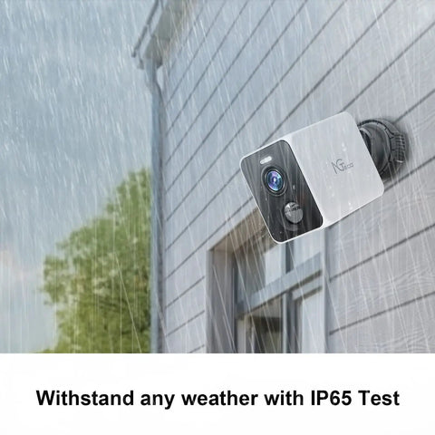 Outdoor Wireless Security Camera Battery Powered 2.5K FHD Color Night Vision With Motion Detection And Spotlight Alexa Compatible