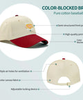 Pizza Of My Heart Funny Women Hat Adjustable Cap With Front Artwork, cute baseball style cap with color-blocked brim, one size fits most