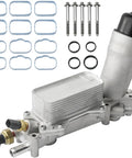 Upgraded Aluminum Engine Oil Cooler And Oil Filter Housing For 3 6L V6 Cars 2011 2016 with gaskets and bolts