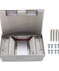 Heavy Duty Recessed Floor Electrical Outlet Kit Offering Slick Concealed Flush Mount Installation And Smooth Lever Action For Zero Sweat Power Access Anytime You Need It with stainless steel finish and visible mounting hardware.