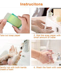 Steps to use On The Go Hand Soap Sheets For Travel And Outdoors, 100 Sheets Biodegradable Plant Based Wash