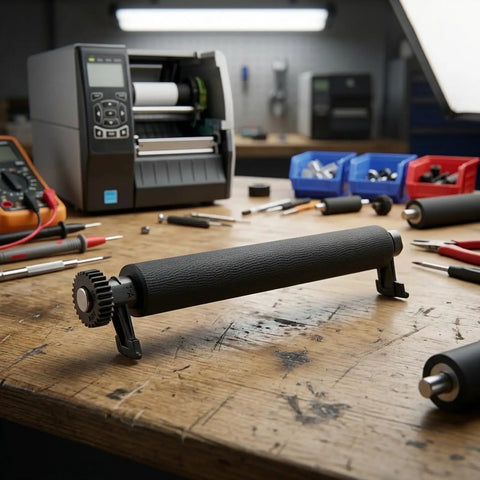 Rubber Bearing Platen Roller Kit For Zebra GK420D GX420D GK430D GX430D ZP450 ZP500 ZP505 ZP550 Printers on workbench