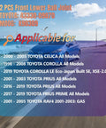 2-pack front lower ball joints for Toyota Celica/Corolla/Prius/RAV4 displayed on a blue banner