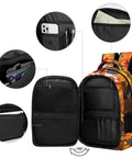 Maple Branch Autumn Cabin Printed Unisex Backpack With Large Capacity Built From Durable Polyester For Everyday School Travel Hiking And Commute