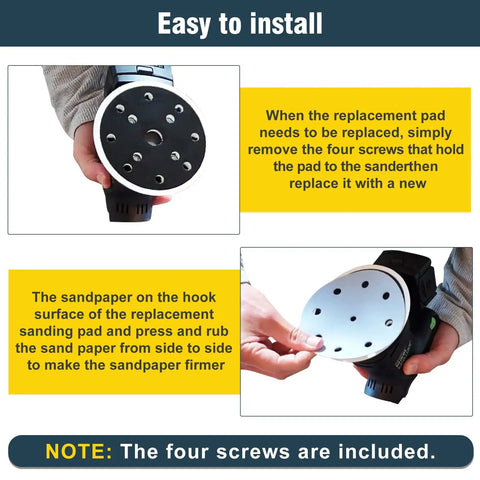 Heavy Duty 125mm 8 Hole Sanding Pad For Festool ETS 125 ES 125 ETSC 125 Random Orbit Sanders Pro 5 Ltd installation process.