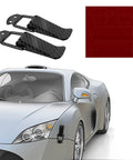 Universal Car Bumper Clips 2 Pack, Quick Release Security Hook Lock Hasp Kit for front and rear bumpers and trunk shown on a vehicle.