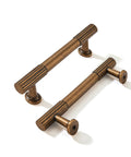 Antique Brass Heavy Duty Cabinet Pulls Ten Pack With 3 Inch Hole Center for cabinets and furniture, featuring vintage solid brass handles