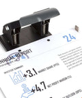 2 Hole Punch For Papers With 28 Sheet Capacity, Durable Metal Construction, Comfortable Padded Handle, Easy Lock For Storage, Alignment Guide