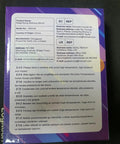 Packaging box of On The Go Travel Mirror With Light Portable Compact Magnifying Mirror showing product details and contact information.