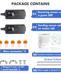 Garage Door Safety Sensor Replacement Kit 41A5034 for LiftMaster Sears Chamberlain Craftsman Openers Made After 1997 Includes Two Sensors