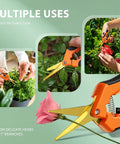 Using Two Piece Pruning Set With 8.5 Inch Bypass Pruner And 6.5 Inch Precision Snips For Yard Work on plants and flowers