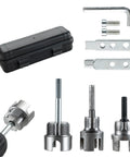 All In One 5 Piece Plumbing Threading Tool Kit With 1 Inch Die 3/4 Inch Die 1/2 Inch Die And Broken Bolt Extractor 40Cr Steel