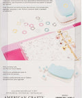 Decorative Hole Reinforcers Punch For Planners And Tags, Adhesive Circle Hole Punch Tool, multi-color, compact package, back view